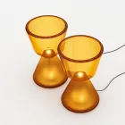 Lampe de table LED en verre soufflé de Murano, fabriquée en Italie - Isola Viadurini