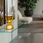 Lampe de table LED en verre soufflé de Murano, fabriquée en Italie - Isola Viadurini