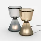 Lampe de table LED en verre soufflé de Murano, fabriquée en Italie - Isola Viadurini