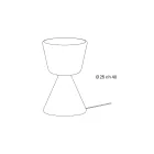 Lampe de table LED en verre soufflé de Murano, fabriquée en Italie - Isola Viadurini