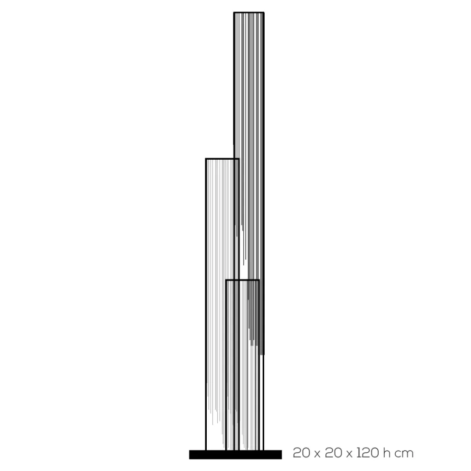 Lampadaire Led Cristal Acrylique Satiné Design Triptyque - Crystol Viadurini