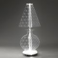 Lampadaire moderne en plexiglas marqué au laser 3 tailles - Raissa