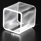 Lampe Led Décor Laser Cristal Acrylique Transparent - Robiola Viadurini