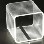 Lampe Led Décor Laser Cristal Acrylique Transparent - Robiola Viadurini
