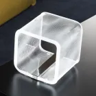 Lampe Led Décor Laser Cristal Acrylique Transparent - Robiola Viadurini