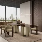 Lampe LED moderne en verre côtelé au design exclusif, fabriquée en Italie - Lys Viadurini