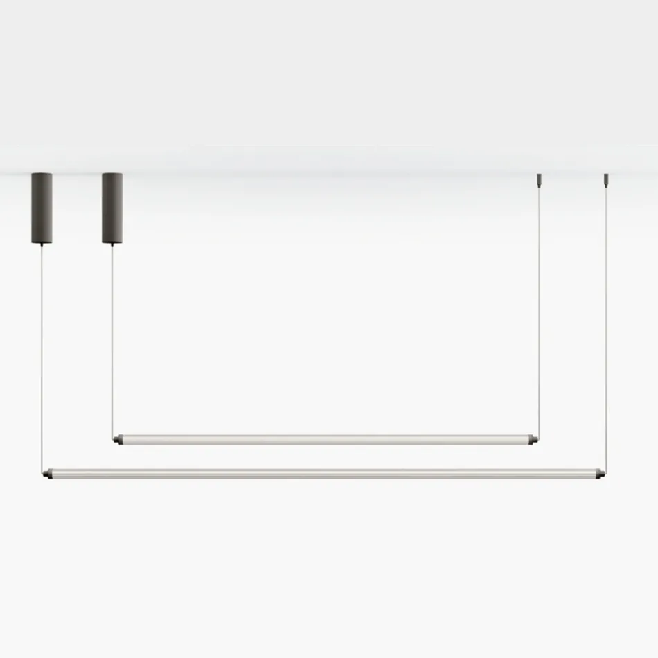Lampe LED moderne en verre côtelé au design exclusif, fabriquée en Italie - Lys Viadurini