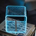 Lampe Led RVB en Cristal Acrylique Transparent Décor Laser - Robiola Viadurini