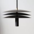 Lampe LED suspendue en fer avec détails en laiton Made in Italy - Comeo