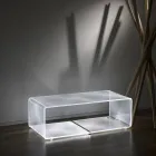 Lampe Led Lumineux Transparent Acrylique Table Basse Décor Laser - Robiola Viadurini