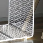 Lampe Led Lumineux Transparent Acrylique Table Basse Décor Laser - Robiola Viadurini
