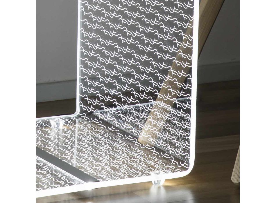 Lampe Led Lumineux Transparent Acrylique Table Basse Décor Laser - Robiola Viadurini
