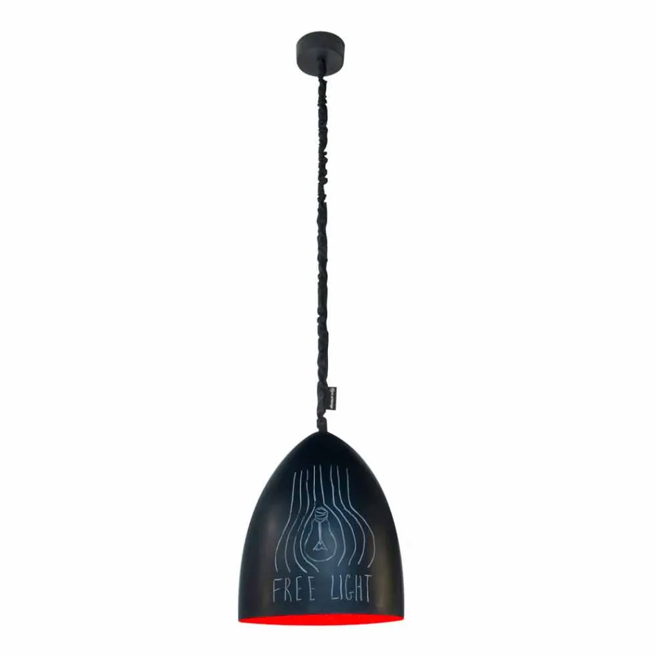 Lampe à suspension moderne In-es.artdesign Flower S Resin tableau noir Viadurini