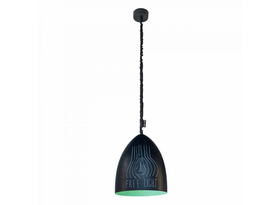 Lampe à suspension moderne In-es.artdesign Flower S Resin tableau noir Viadurini