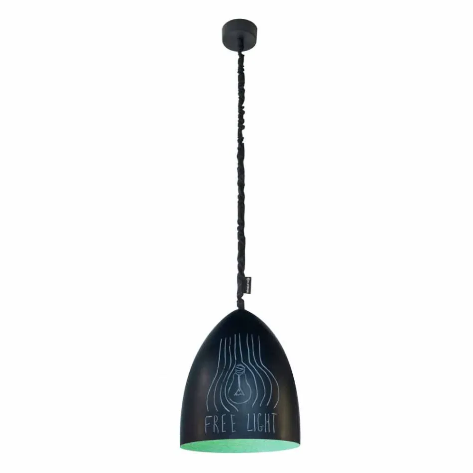 Lampe à suspension moderne In-es.artdesign Flower S Resin tableau noir Viadurini