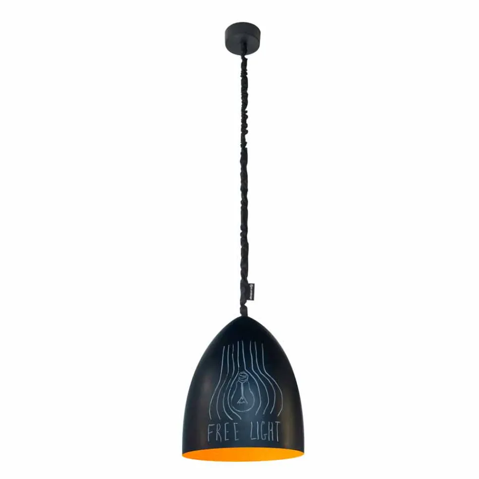 Lampe à suspension moderne In-es.artdesign Flower S Resin tableau noir Viadurini