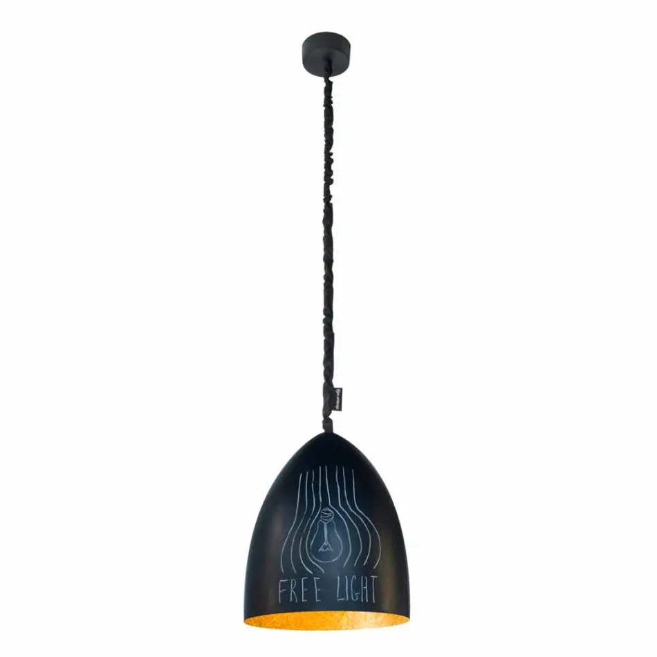 Lampe à suspension moderne In-es.artdesign Flower S Resin tableau noir Viadurini