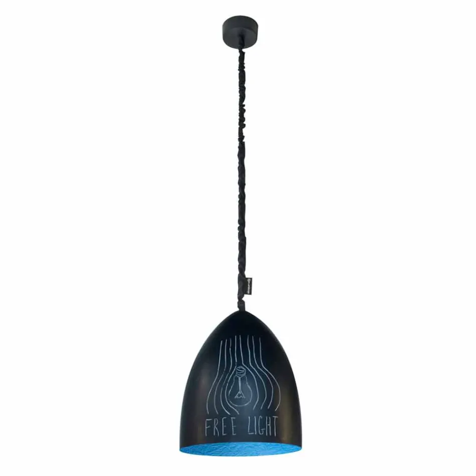 Lampe à suspension moderne In-es.artdesign Flower S Resin tableau noir Viadurini