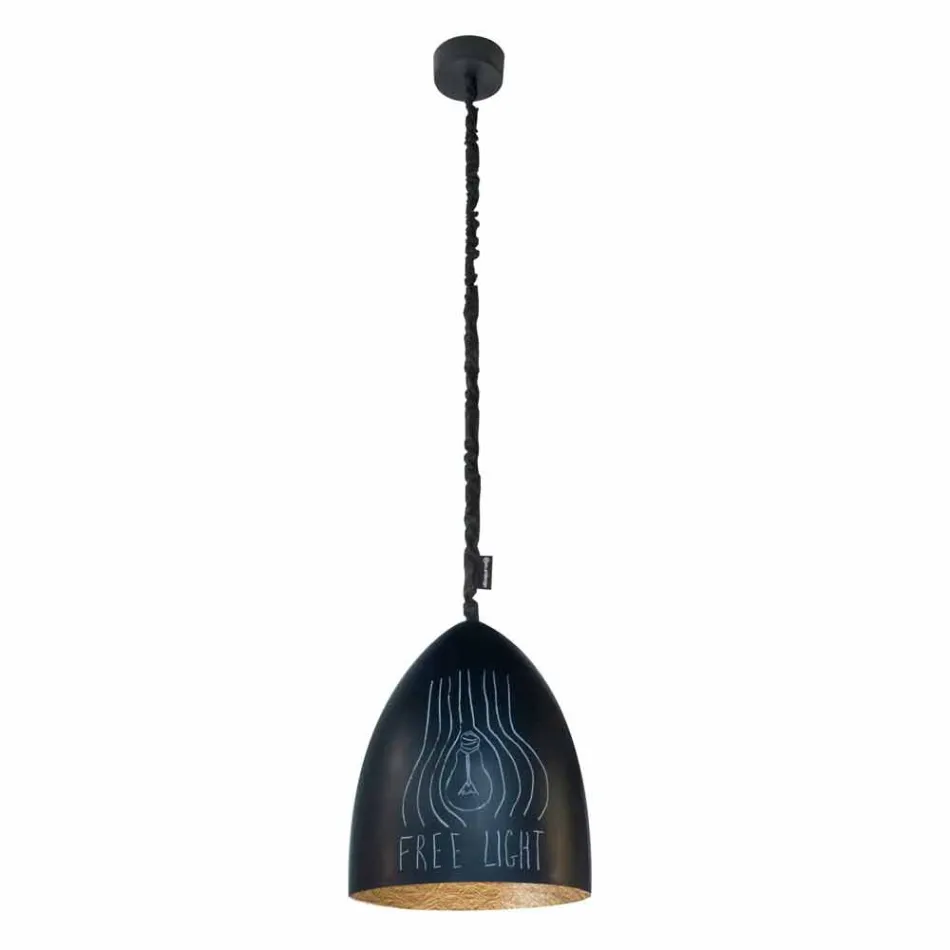 Lampe à suspension moderne In-es.artdesign Flower S Resin tableau noir Viadurini