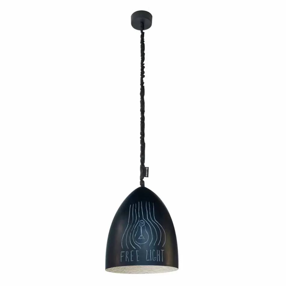 Lampe à suspension moderne In-es.artdesign Flower S Resin tableau noir Viadurini
