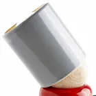 Lampe de table moderne en céramique et bois de hêtre fabriqué en Italie, Asie Viadurini