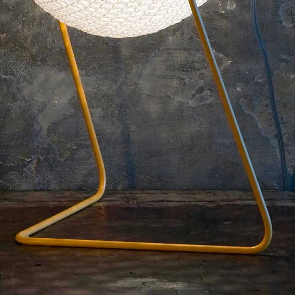 Lampe de table moderne In-es.artdesign Coton à la main T1 texture Viadurini
