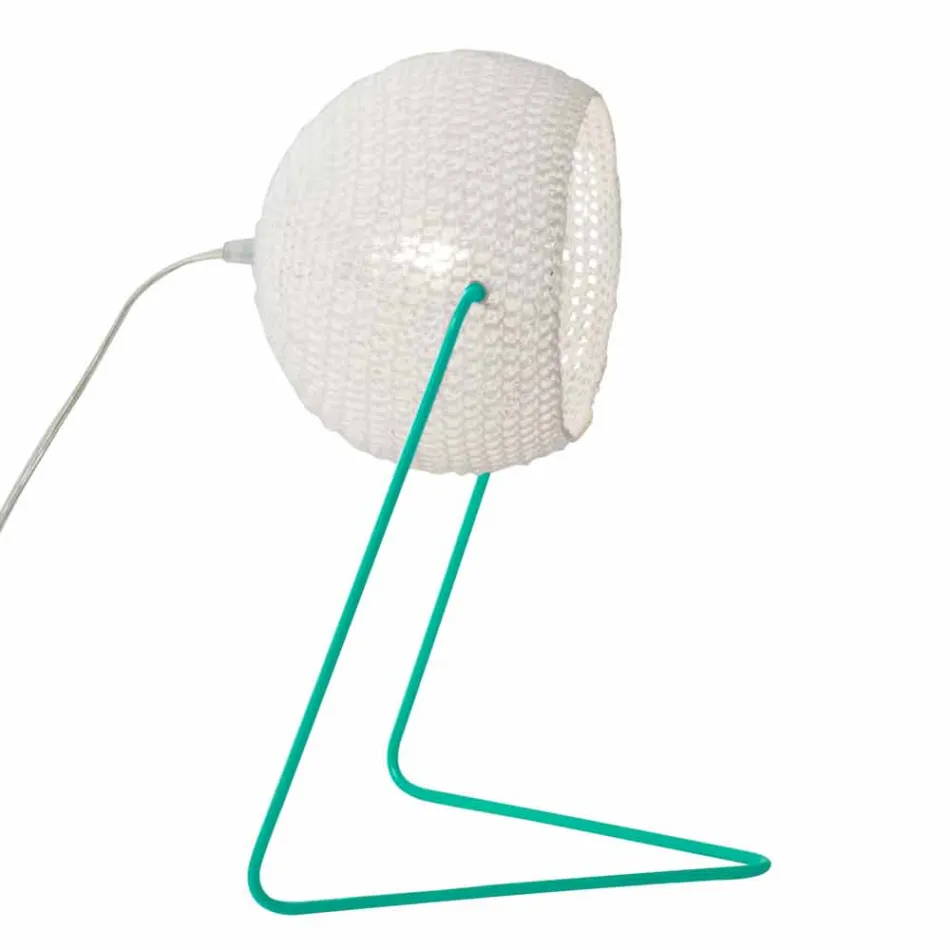 Lampe de table moderne In-es.artdesign Coton à la main T1 texture Viadurini