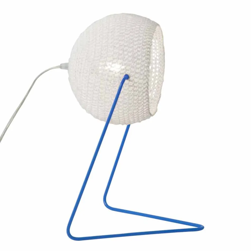 Lampe de table moderne In-es.artdesign Coton à la main T1 texture Viadurini