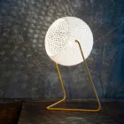 Lampe de table moderne In-es.artdesign Coton à la main T1 texture Viadurini