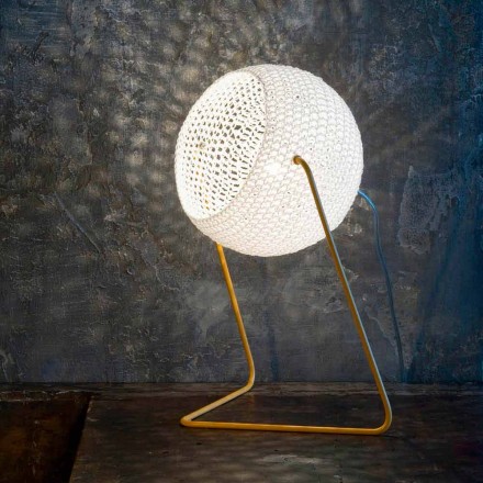 Lampe de table moderne In-es.artdesign Coton à la main T1 texture Viadurini