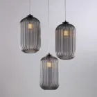 Lampe moderne en verre et métal fabriquée en Italie, idéale pour toutes les pièces - Aquila Viadurini