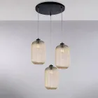 Lampe moderne en verre et métal fabriquée en Italie, idéale pour toutes les pièces - Aquila Viadurini