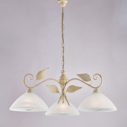 Lampe moderne en verre et métal fabriquée en Italie, idéale pour toutes les pièces - Carina Viadurini