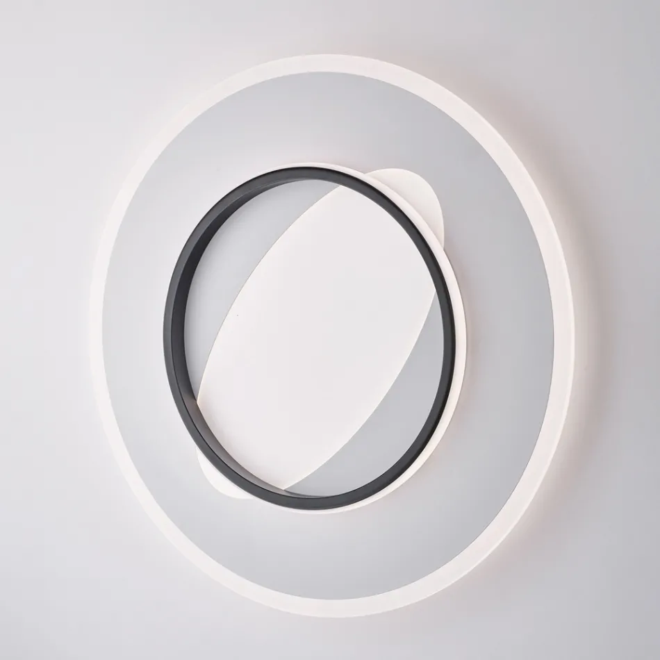 Lampe moderne en verre et métal fabriquée en Italie, idéale pour toutes les pièces - Pavo Viadurini