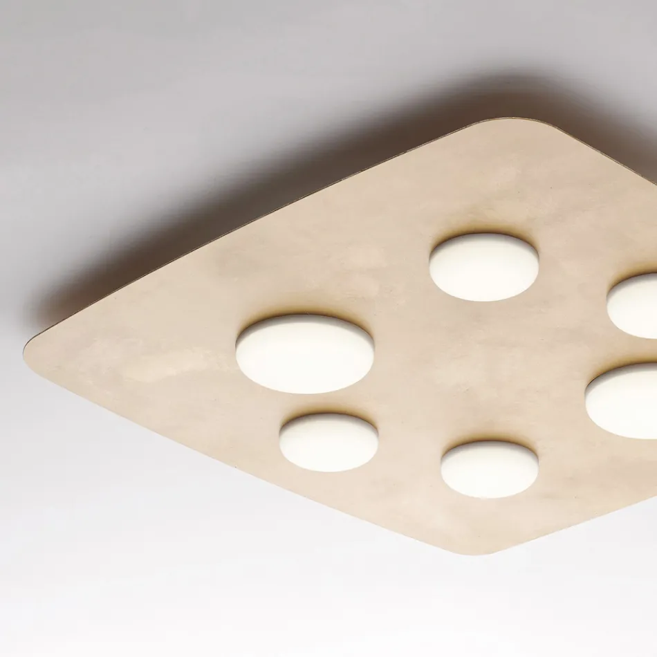 Lampe moderne en verre et métal pour une décoration intérieure élégante – Kepler Viadurini