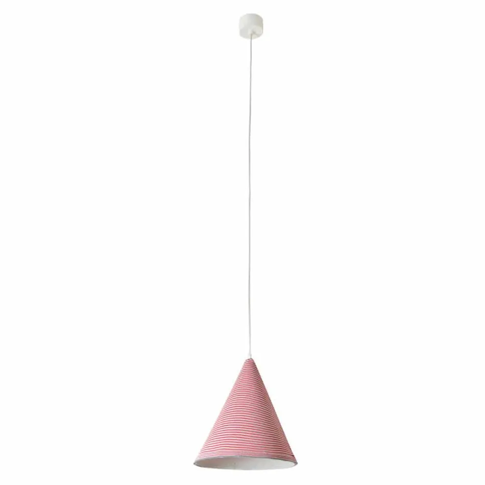 Lampe à suspension moderne In-es.artdesign Jazz Stripe en laine colorée Viadurini