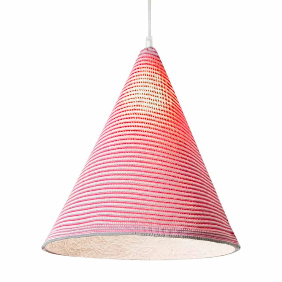 Lampe à suspension moderne In-es.artdesign Jazz Stripe en laine colorée Viadurini