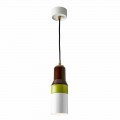 Lampe à suspension moderne en laiton et céramique fabriqué en Italie, Asie