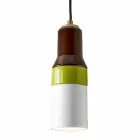 Lampe à suspension moderne en laiton et céramique fabriqué en Italie, Asie Viadurini