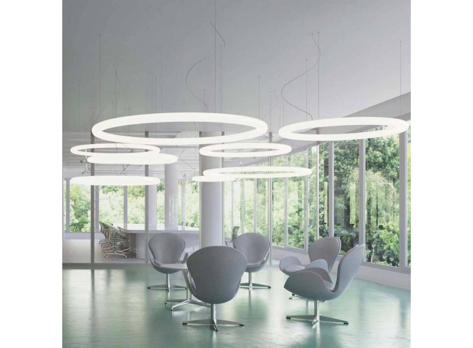 Lampe à suspension ronde moderne en polyéthylène Made in Italy - Slide Giotto Viadurini
