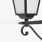 Lampe d'extérieur en aluminium anthracite et verre fabriquée en Italie - Elric Viadurini