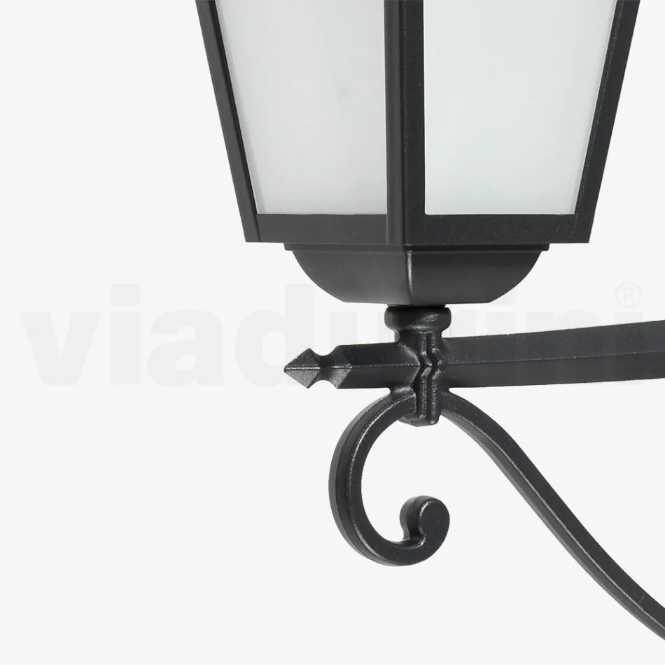 Lampe d'extérieur en aluminium anthracite et verre fabriquée en Italie - Elric Viadurini