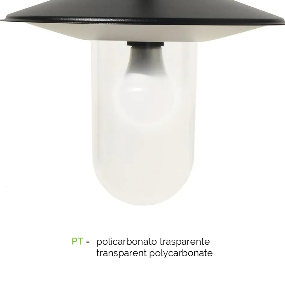 Lampe d'extérieur en aluminium gris anthracite Made in Italy - Belen Viadurini