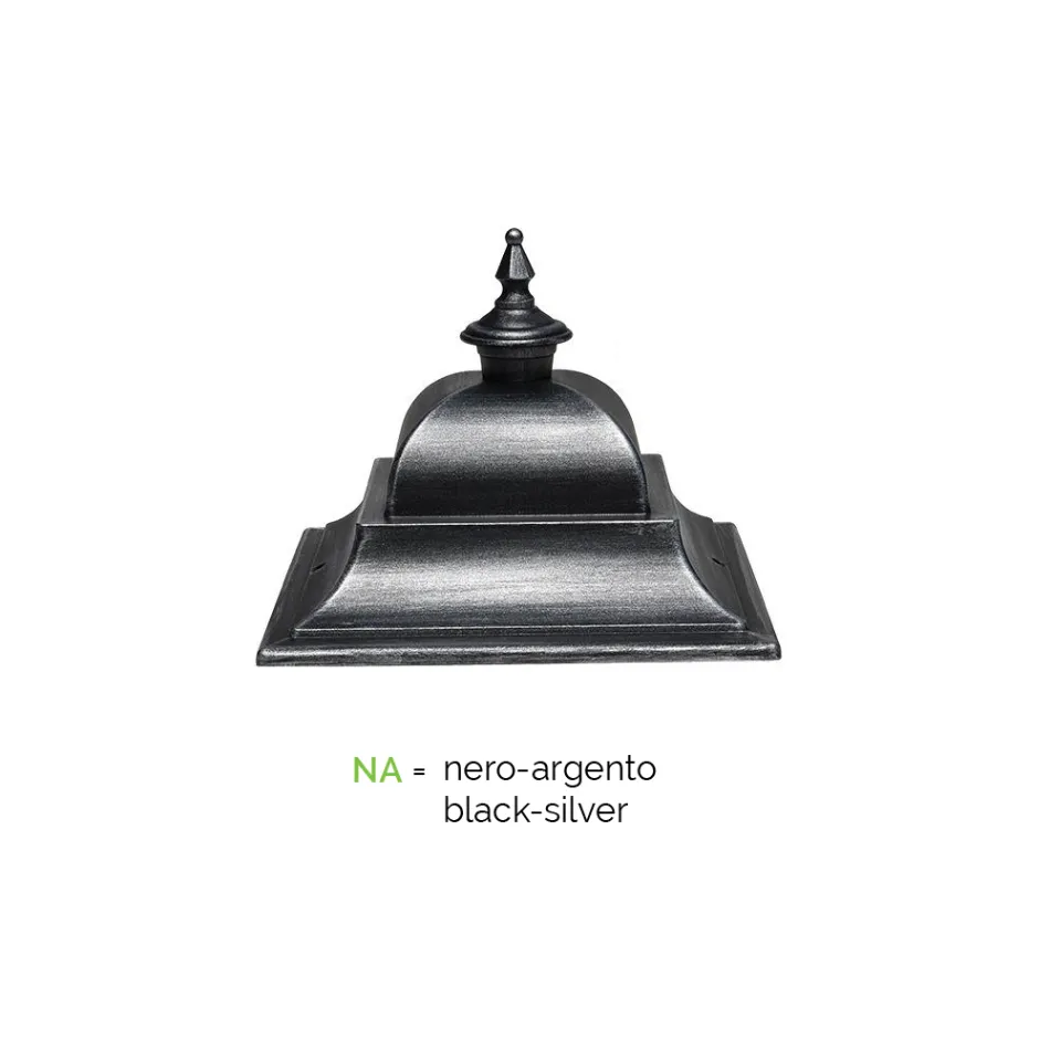 Lampe d'extérieur vintage en aluminium et verre Made in Italy - Bonaria Viadurini