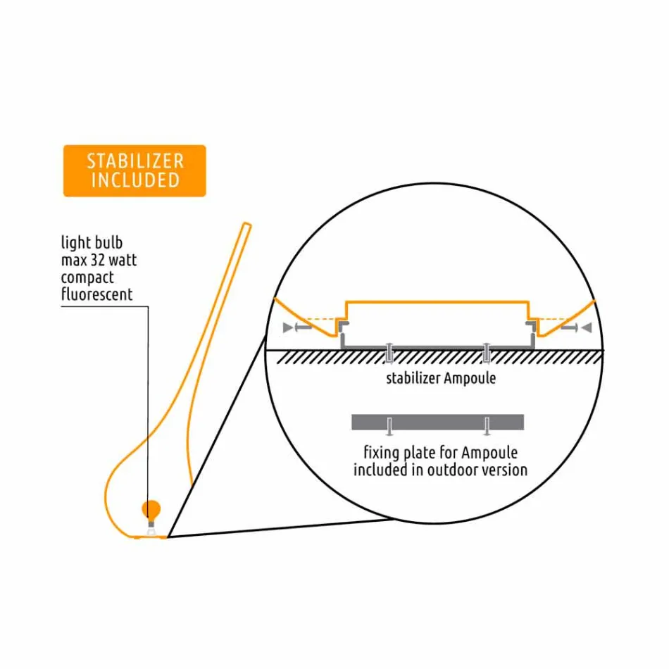 Lampadaire RVB Vase de Décoration avec Design Plastique - Ampoule - Myyour Viadurini