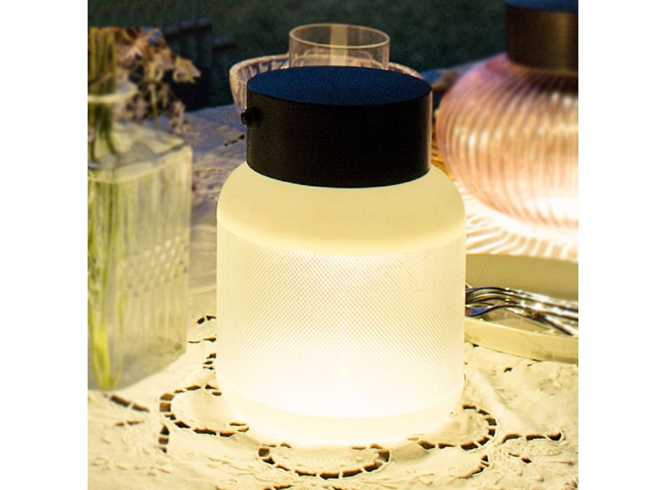 Lampe d'extérieur rechargeable en polycarbonate Made in Italy - Creative Viadurini