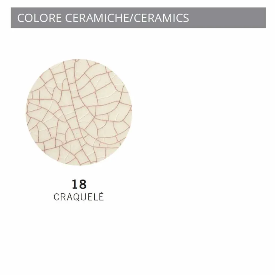 artisanat et descendre en céramique de la lampe et le métal Kristen Ferroluce Viadurini