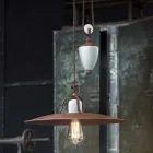 artisanat et descendre en céramique de la lampe et le métal Kristen Ferroluce Viadurini