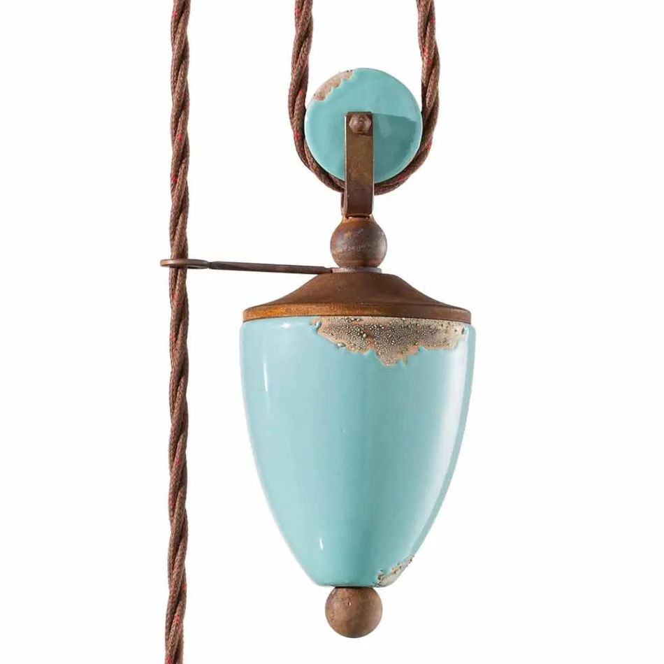 lampe métal pays loquet et Evelyn poterie artisanale Viadurini