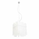 Lampe suspension blanche design contemporain Ketty 60x60cm Made in Italy Viadurini